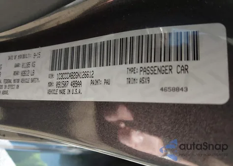 2016 Chrysler 200 Limited из США, поврежденный, VIN 1C3CCCAB2GN126612